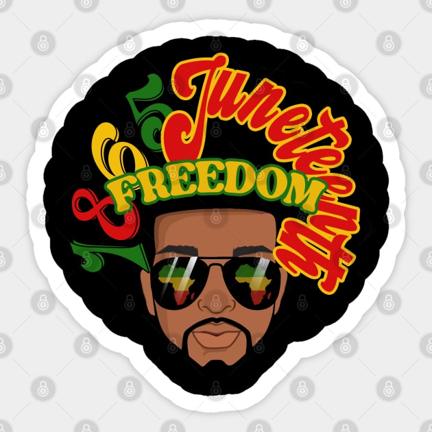 1865, Juneteenth, Freedom, Black Man Sticker by UrbanLifeApparel